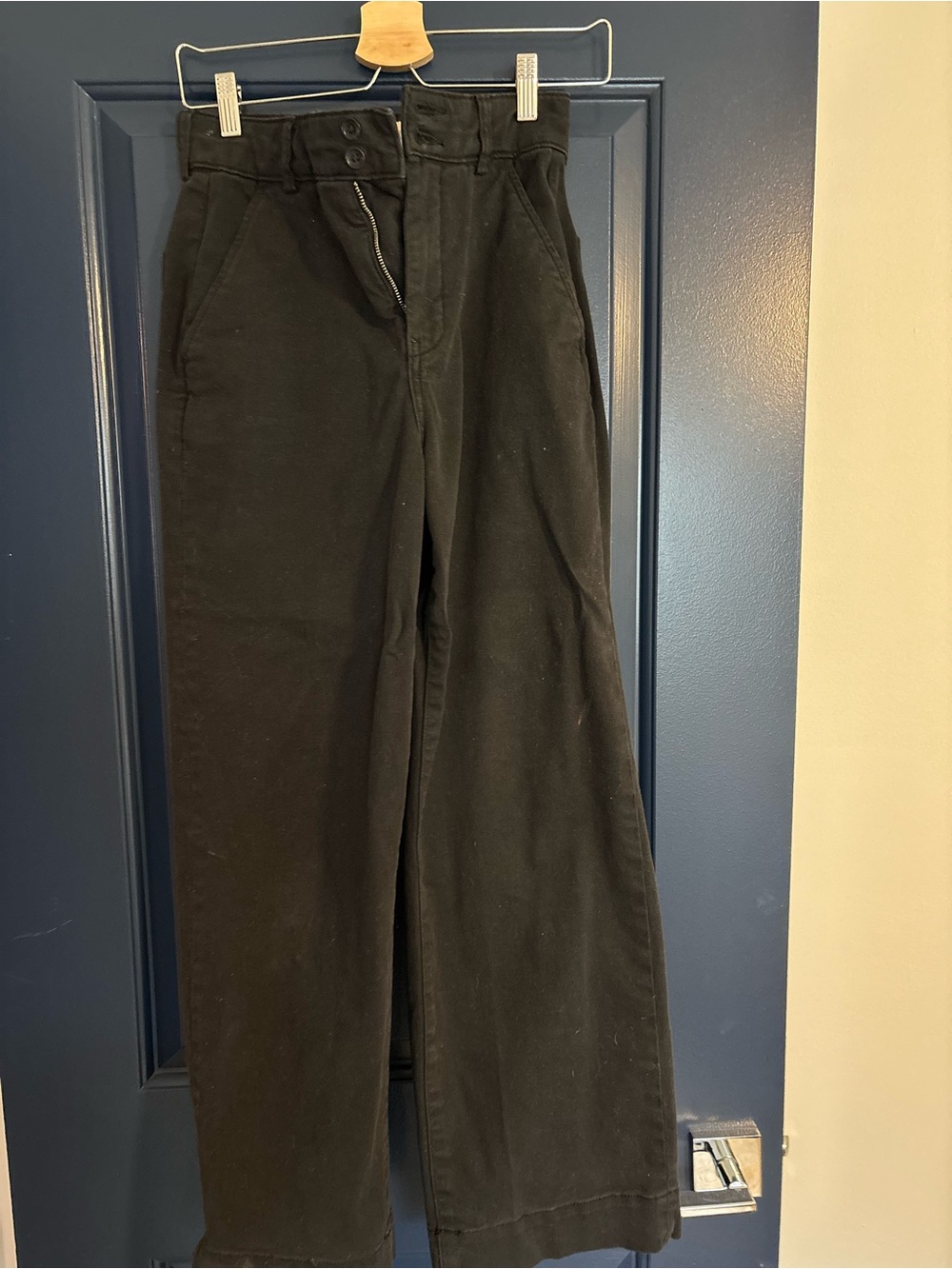 Everlane Black Wide-Leg High-Waist Pants